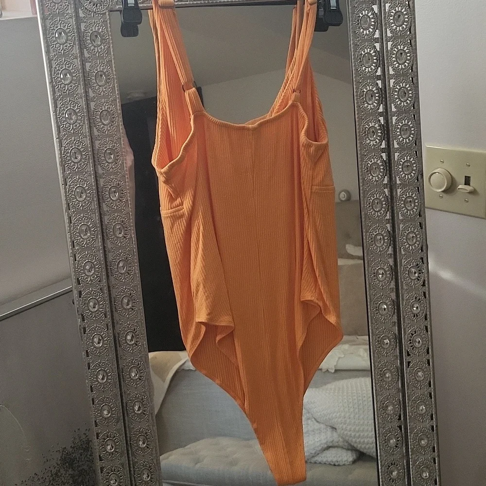 Wild Fable Orange Ribbed Bodysuit One Piece🧡 - Picture 3 of 3